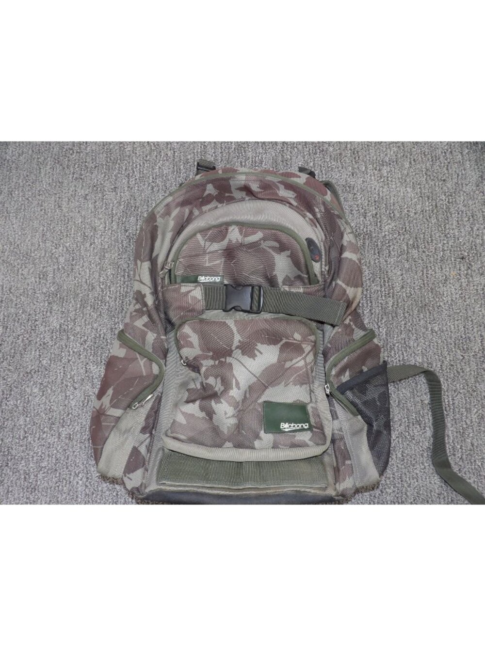 Billabong Camo Backpack With Multiple Compartments & Adjustable Straps